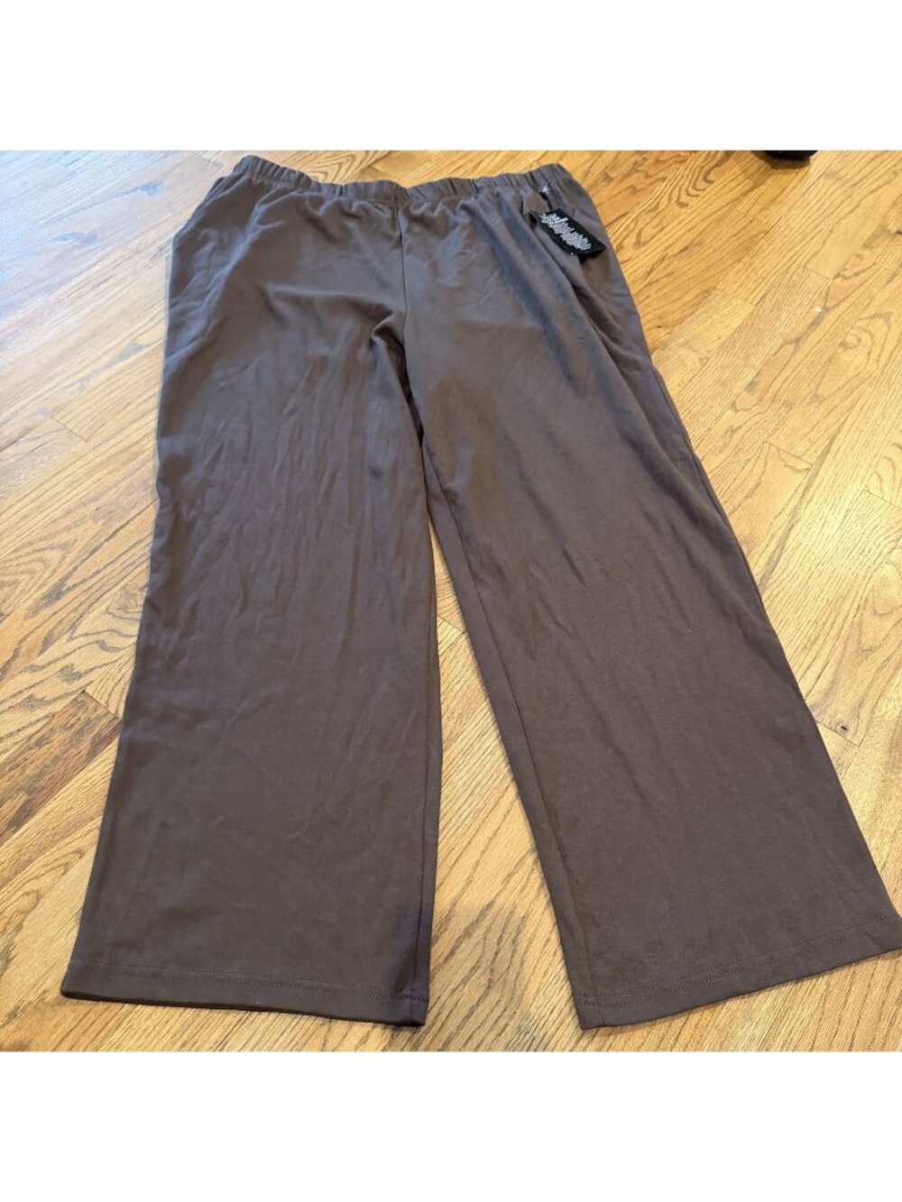 Woman Within 22/24 1X Brown Pull on Pants New